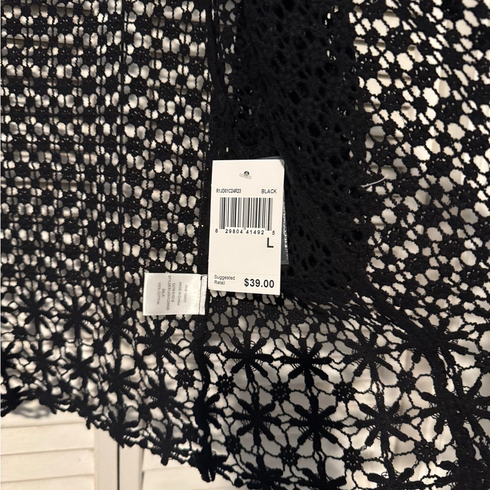 Rabbit Rabbit Rabbit Black Crochet Top - Picture 3 of 5